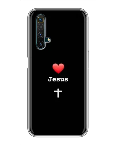 Чехол для Realme X50 с картинкой «Сердце - Jesus»