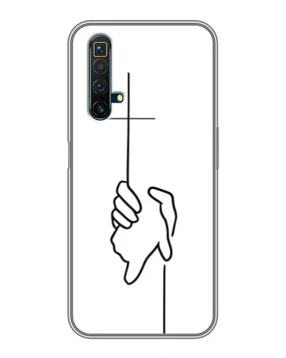 Чехол для Realme X50 с картинкой «Рука держит»