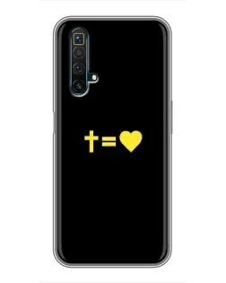 Чехол для Realme X50 с картинкой «Сердце и Крест»