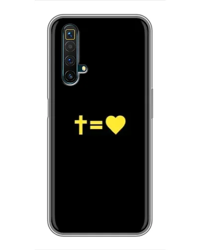 Чехол для Realme X50 с картинкой «Сердце и Крест»