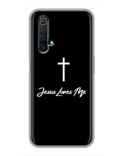 Чехол для Realme X50 с картинкой «Иисус любит тебя»