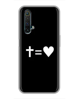 Чехол для Realme X50 с картинкой «Крест и Сердце»