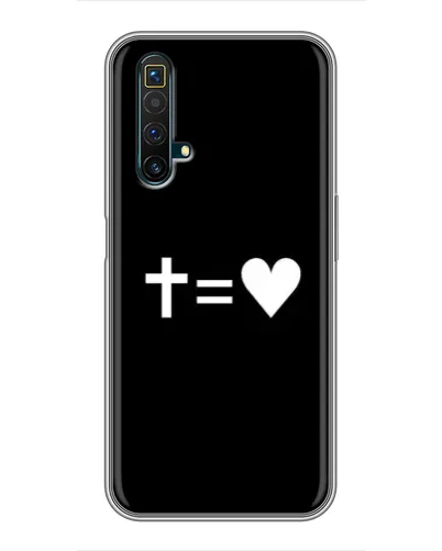 Чехол для Realme X50 с картинкой «Крест и Сердце»