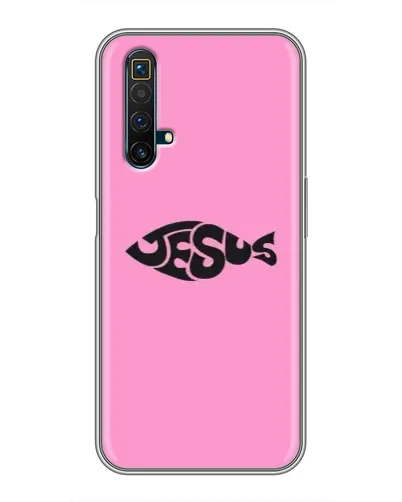Чехол для Realme X50 с картинкой «Розовый символ  Jesus»