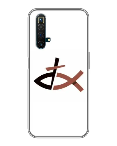 Чехол для Realme X50 с картинкой «Рыба и крест»