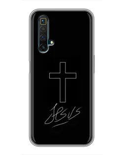 Чохол для Realme X50 з картинкою «Графічний хрест Jesus»