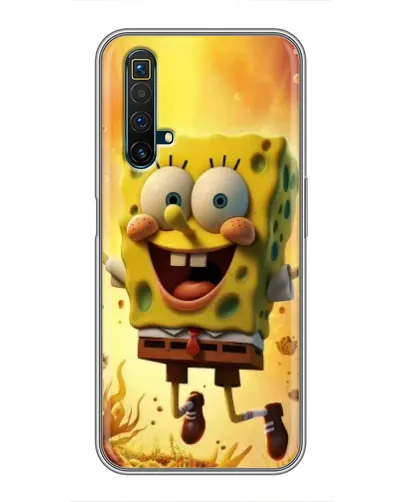Чохол для Realme X50 з картинкою «Губка Боб стрибає»