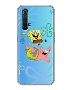 Чохол для Realme X50 з картинкою «Спанч Боб та Патрік»