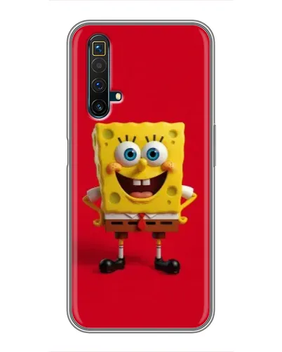 Чохол для Realme X50 з картинкою «Спанч Боб на червоному»