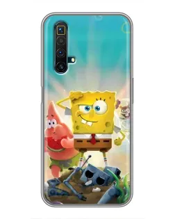 Чохол для Realme X50 з картинкою «Спанч Боб переможець»
