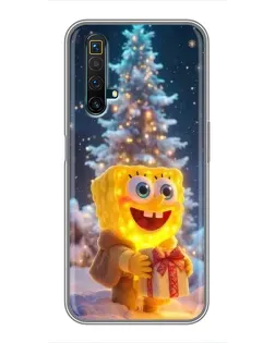 Чохол для Realme X50 з картинкою «Різдвяний Спанч Боб»