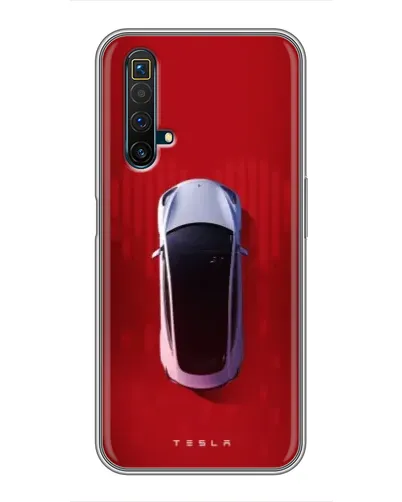 Чехол для Realme X50 с картинкой «Tesla Top View»