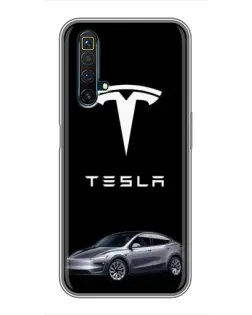 Чехол для Realme X50 с картинкой «Tesla Model Y»