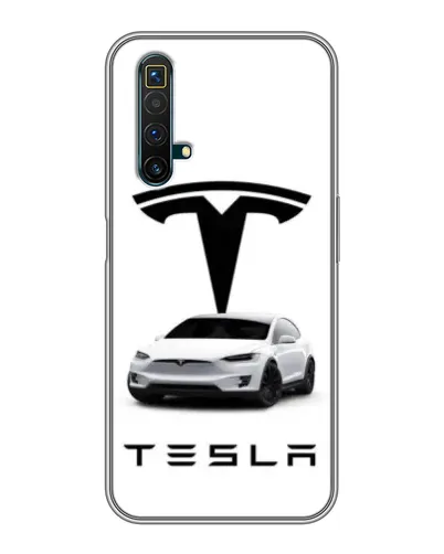 Чехол для Realme X50 с картинкой «Tesla White Style»
