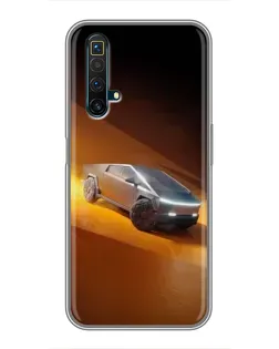 Чехол для Realme X50 с картинкой «Cybertruck в пустыне»