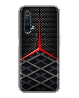 Чехол для Realme X50 с картинкой «Mercedes Carbon Grid»
