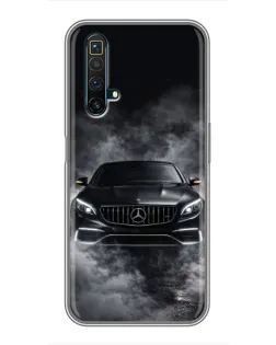 Чехол для Realme X50 с картинкой «Mercedes в дыму»