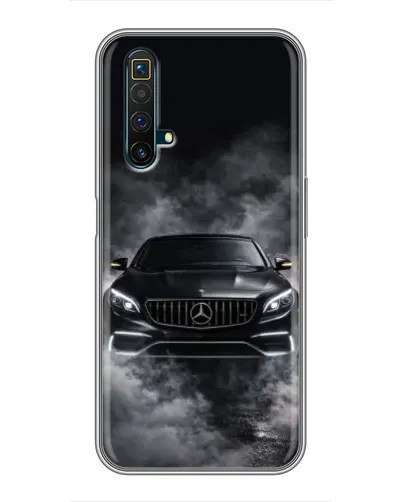 Чехол для Realme X50 с картинкой «Mercedes в дыму»