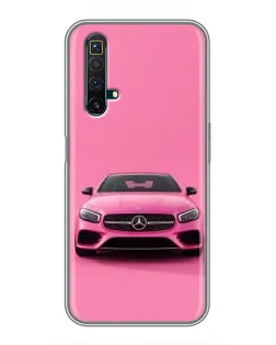 Чехол для Realme X50 с картинкой «Розовый Mercedes AMG»