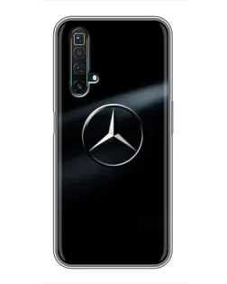 Чехол для Realme X50 с картинкой «Mercedes на металле»