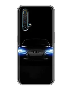 Чехол для Realme X50 с картинкой «Audi в неоне»
