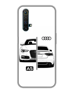 Чехол для Realme X50 с картинкой «Audi — контрастный дизайн»