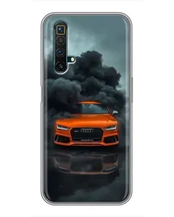 Чехол для Realme X50 с картинкой «Audi в облаках дыма»