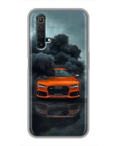 Чехол для Realme X50 с картинкой «Audi в облаках дыма»