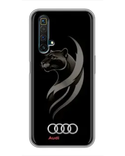 Чехол для Realme X50 с картинкой «Графика — пантера и Audi»