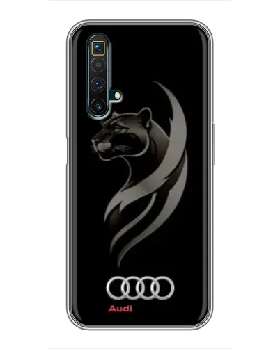 Чехол для Realme X50 с картинкой «Графика — пантера и Audi»