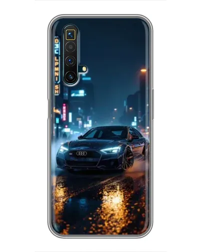 Чехол для Realme X50 с картинкой «Ночной город и Audi»