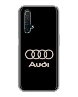 Чехол для Realme X50 с картинкой «Audi — золотой логотип»