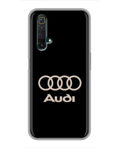 Чехол для Realme X50 с картинкой «Audi — золотой логотип»