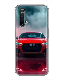Чехол для Realme X50 с картинкой «Audi RS — красный стиль»