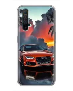 Чехол для Realme X50 с картинкой «Audi — закат»