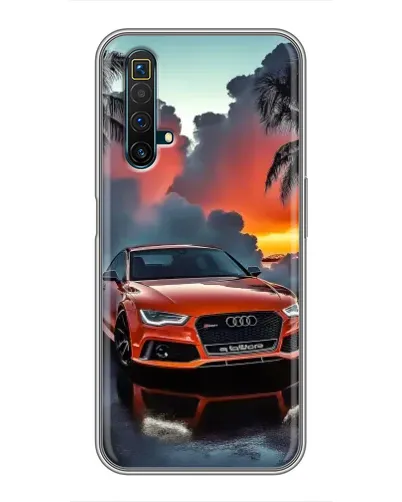 Чехол для Realme X50 с картинкой «Audi — закат»