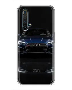Чехол для Realme X50 с картинкой «Audi — ночное отражение»