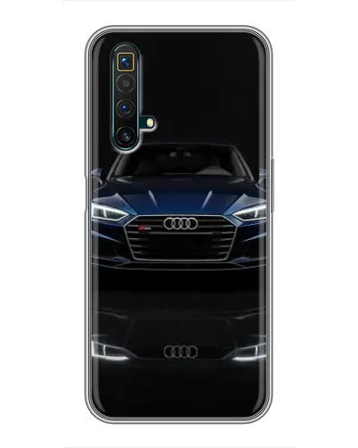Чехол для Realme X50 с картинкой «Audi — ночное отражение»
