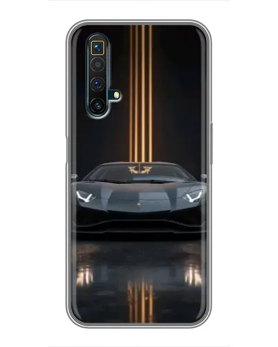Чохол для Realme X50 з картинкою «Lamborghini золоті лінії»