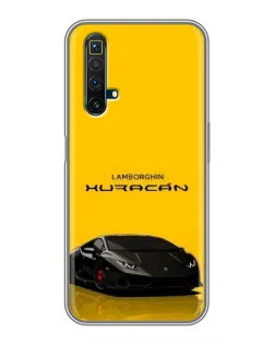 Чохол для Realme X50 з картинкою «Lamborghini Huracan чорний»