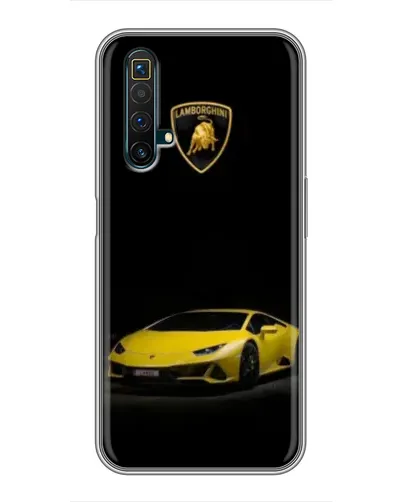 Чохол для Realme X50 з картинкою «Lamborghini жовтий акцент»