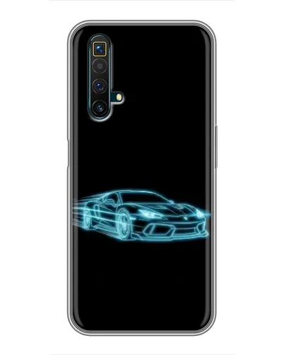 Чохол для Realme X50 з картинкою «Неоновий контур Lamborghini»