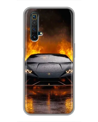 Чохол для Realme X50 з картинкою «Lamborghini у вогні»