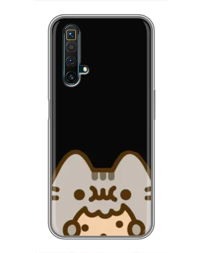 Чохол для Realme X50 з картинкою «Пушин на чорному»