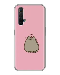 Чохол для Realme X50 з картинкою «Pusheen серце»