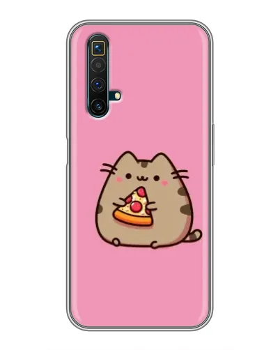 Чехол для Realme X50 с картинкой «Пушин с пиццей»