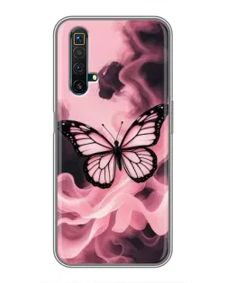 Чехол для Realme X50 с картинкой «Бабочка в дыму»
