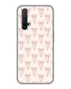 Чехол для Realme X50 с картинкой «Розовые бантики Coquette»