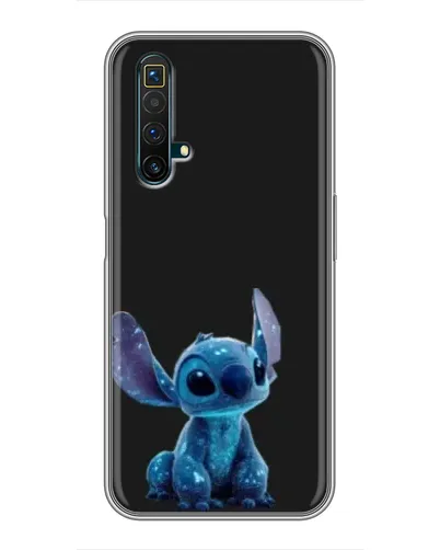 Чехол для Realme X50 с картинкой «Стич на черном»