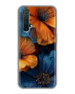 Чохол для Realme X50 з картинкою «Яскрава синьо-помаранчева флора» Чохол для Realme X50 з картинкою «Яскрава синьо-помаранчева флора»